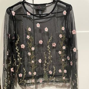 Long sleep mesh shirt